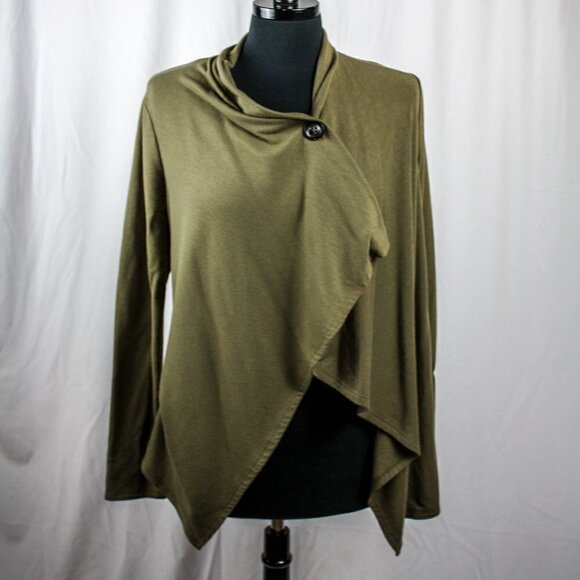 Cable & Gauge Asymmetrical Cardigan Top Ar… - Picture 1 of 5